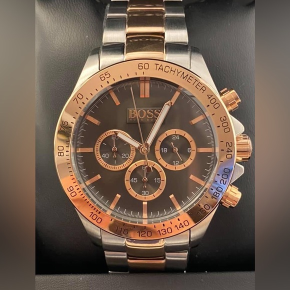 HB1513339 - Hugo Boss Men’s Ikon Two-Tone Chronograph Watch - Picture 6 of 11